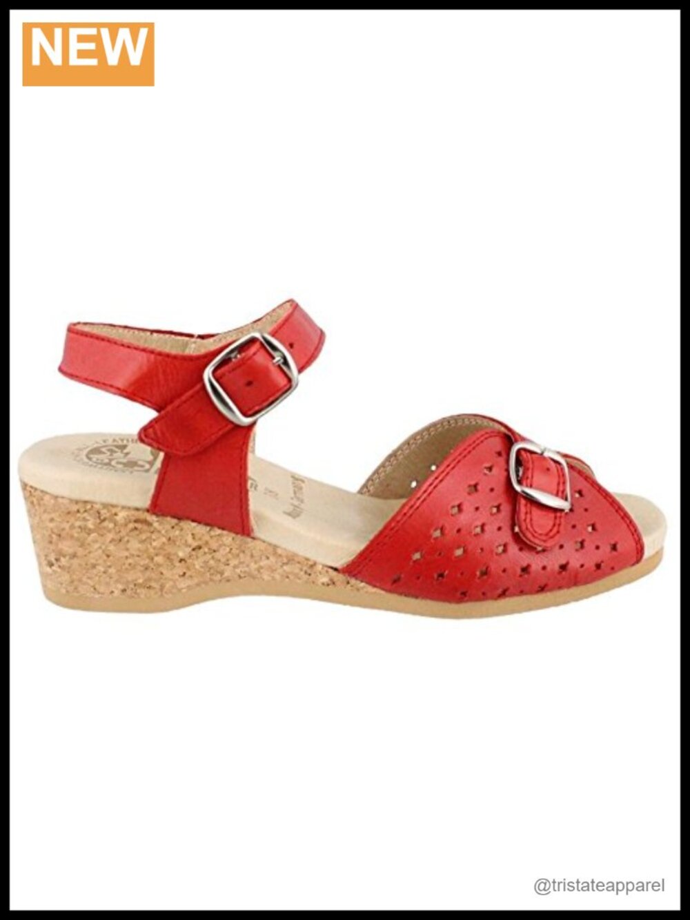 Worishofer 811 Leather Heeled Sandal Adjustable Ankle Strap